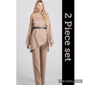 SALE!! Beautiful! Two Piece Sand Color Top & Pants